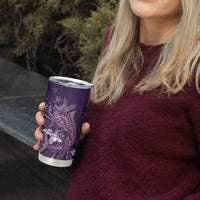 Samoa Tatau Marlin Tumbler Cup With Siapo Motifs Violet