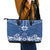 Wikin te Taetae ni Kiribati Leather Tote Bag Pacific Tapa Pattern