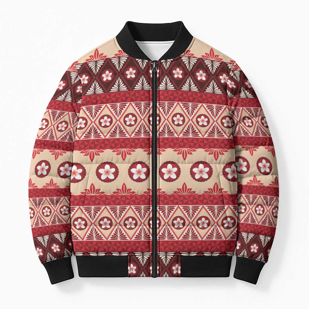 Tonga Language Week Bomber Puffer Jacket Lea Faka-Tonga Everyday - Polynesian Pride