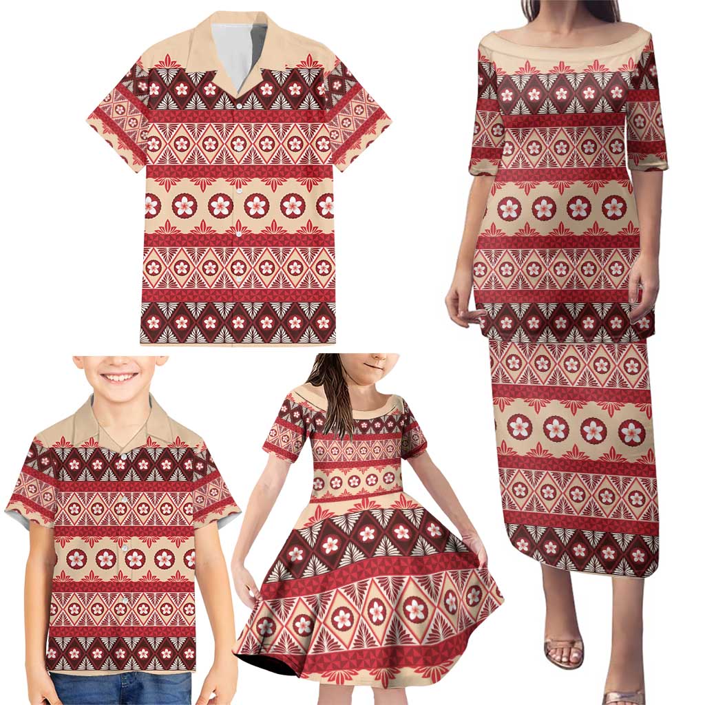 Tonga Language Week Family Matching Puletasi and Hawaiian Shirt Lea Faka-Tonga Everyday - Polynesian Pride