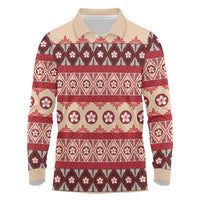 Tonga Language Week Long Sleeve Polo Shirt Lea Faka-Tonga Everyday - Polynesian Pride