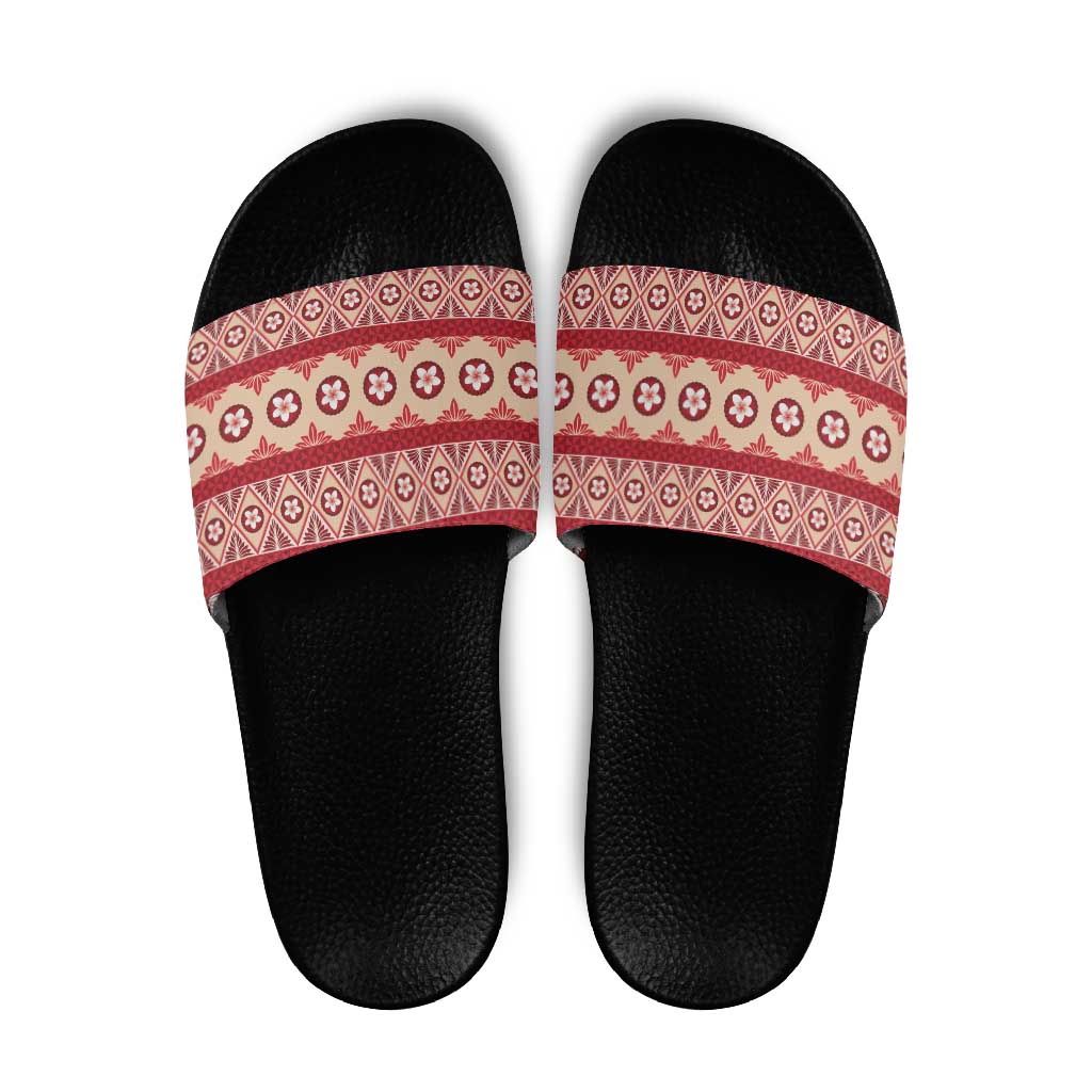 Tonga Language Week Slide Sandals Lea Faka-Tonga Everyday - Polynesian Pride