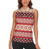 Tonga Language Week Women Sleeveless Polo Shirt Lea Faka-Tonga Everyday - Polynesian Pride