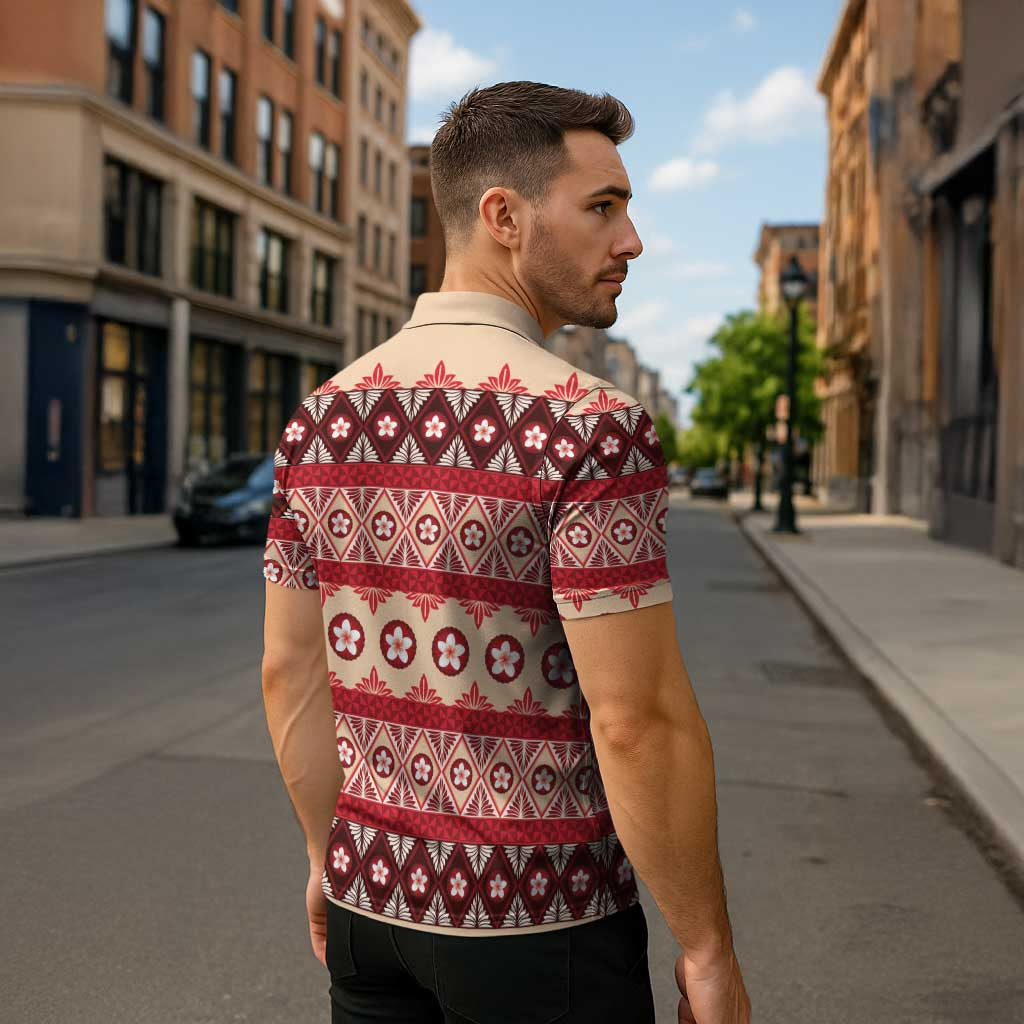 Tonga Language Week Zipper Polo Shirt Lea Faka-Tonga Everyday - Polynesian Pride