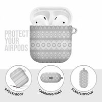 Tonga White Sunday AirPods Case Tongan Ngatu Siale Pattern - Polynesian Pride