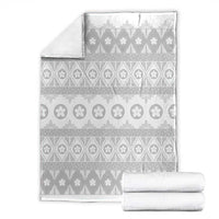 Tonga White Sunday Blanket Tongan Ngatu Siale Pattern - Polynesian Pride