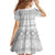 Tonga White Sunday Family Matching Mermaid Dress and Hawaiian Shirt Tongan Ngatu Siale Pattern - Polynesian Pride