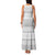 Tonga White Sunday Family Matching Tank Maxi Dress and Hawaiian Shirt Tongan Ngatu Siale Pattern - Polynesian Pride