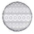 Tonga White Sunday Spare Tire Cover Tongan Ngatu Siale Pattern - Polynesian Pride