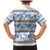 Samoa White Sunday Family Matching Mermaid Dress and Hawaiian Shirt Samoan Tapa Blue Hibiscus - Polynesian Pride