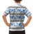 Samoa White Sunday Family Matching Off Shoulder Maxi Dress and Hawaiian Shirt Samoan Tapa Blue Hibiscus - Polynesian Pride