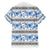 Samoa White Sunday Family Matching Off Shoulder Maxi Dress and Hawaiian Shirt Samoan Tapa Blue Hibiscus - Polynesian Pride
