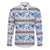 Samoa White Sunday Family Matching Off Shoulder Maxi Dress and Hawaiian Shirt Samoan Tapa Blue Hibiscus - Polynesian Pride