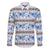 Samoa White Sunday Family Matching Short Sleeve Bodycon Dress and Hawaiian Shirt Samoan Tapa Blue Hibiscus - Polynesian Pride