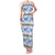 Samoa White Sunday Family Matching Tank Maxi Dress and Hawaiian Shirt Samoan Tapa Blue Hibiscus - Polynesian Pride