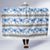 Samoa White Sunday Hooded Blanket Samoan Tapa Blue Hibiscus - Polynesian Pride