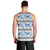 Samoa White Sunday Men Tank Top Samoan Tapa Blue Hibiscus - Polynesian Pride