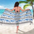 Samoa White Sunday Sarong Samoan Tapa Blue Hibiscus - Polynesian Pride