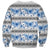 Samoa White Sunday Sweatshirt Samoan Tapa Blue Hibiscus - Polynesian Pride