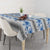 Samoa White Sunday Tablecloth Samoan Tapa Blue Hibiscus - Polynesian Pride