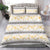 Samoa White Sunday Bedding Set Samoan Tapa Yellow Hibiscus - Polynesian Pride