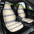 Samoa White Sunday Car Seat Cover Samoan Tapa Yellow Hibiscus - Polynesian Pride