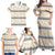 Samoa White Sunday Family Matching Off Shoulder Maxi Dress and Hawaiian Shirt Samoan Tapa Yellow Hibiscus - Polynesian Pride