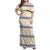 Samoa White Sunday Family Matching Off Shoulder Maxi Dress and Hawaiian Shirt Samoan Tapa Yellow Hibiscus - Polynesian Pride