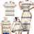 Samoa White Sunday Family Matching Short Sleeve Bodycon Dress and Hawaiian Shirt Samoan Tapa Yellow Hibiscus - Polynesian Pride
