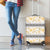 Samoa White Sunday Luggage Cover Samoan Tapa Yellow Hibiscus - Polynesian Pride