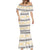 Samoa White Sunday Mermaid Dress Samoan Tapa Yellow Hibiscus - Polynesian Pride
