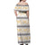 Samoa White Sunday Off Shoulder Maxi Dress Samoan Tapa Yellow Hibiscus - Polynesian Pride