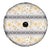 Samoa White Sunday Spare Tire Cover Samoan Tapa Yellow Hibiscus - Polynesian Pride