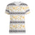 Samoa White Sunday Women V-Neck T-Shirt Samoan Tapa Yellow Hibiscus - Polynesian Pride