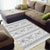 Samoa White Sunday Area Rug Samoan Tapa White Hibiscus - Polynesian Pride