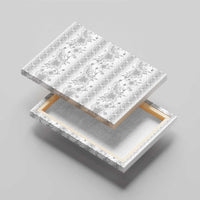 Samoa White Sunday Canvas Wall Art Samoan Tapa White Hibiscus - Polynesian Pride