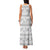 Samoa White Sunday Family Matching Tank Maxi Dress and Hawaiian Shirt Samoan Tapa White Hibiscus - Polynesian Pride