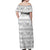 Samoa White Sunday Off Shoulder Maxi Dress Samoan Tapa White Hibiscus - Polynesian Pride