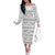 Samoa White Sunday Off The Shoulder Long Sleeve Dress Samoan Tapa White Hibiscus - Polynesian Pride