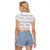 Samoa White Sunday Raglan Cropped T Shirt Samoan Tapa White Hibiscus - Polynesian Pride