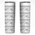 Samoa White Sunday Skinny Tumbler Samoan Tapa White Hibiscus - Polynesian Pride