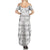 Samoa White Sunday Summer Maxi Dress Samoan Tapa White Hibiscus - Polynesian Pride