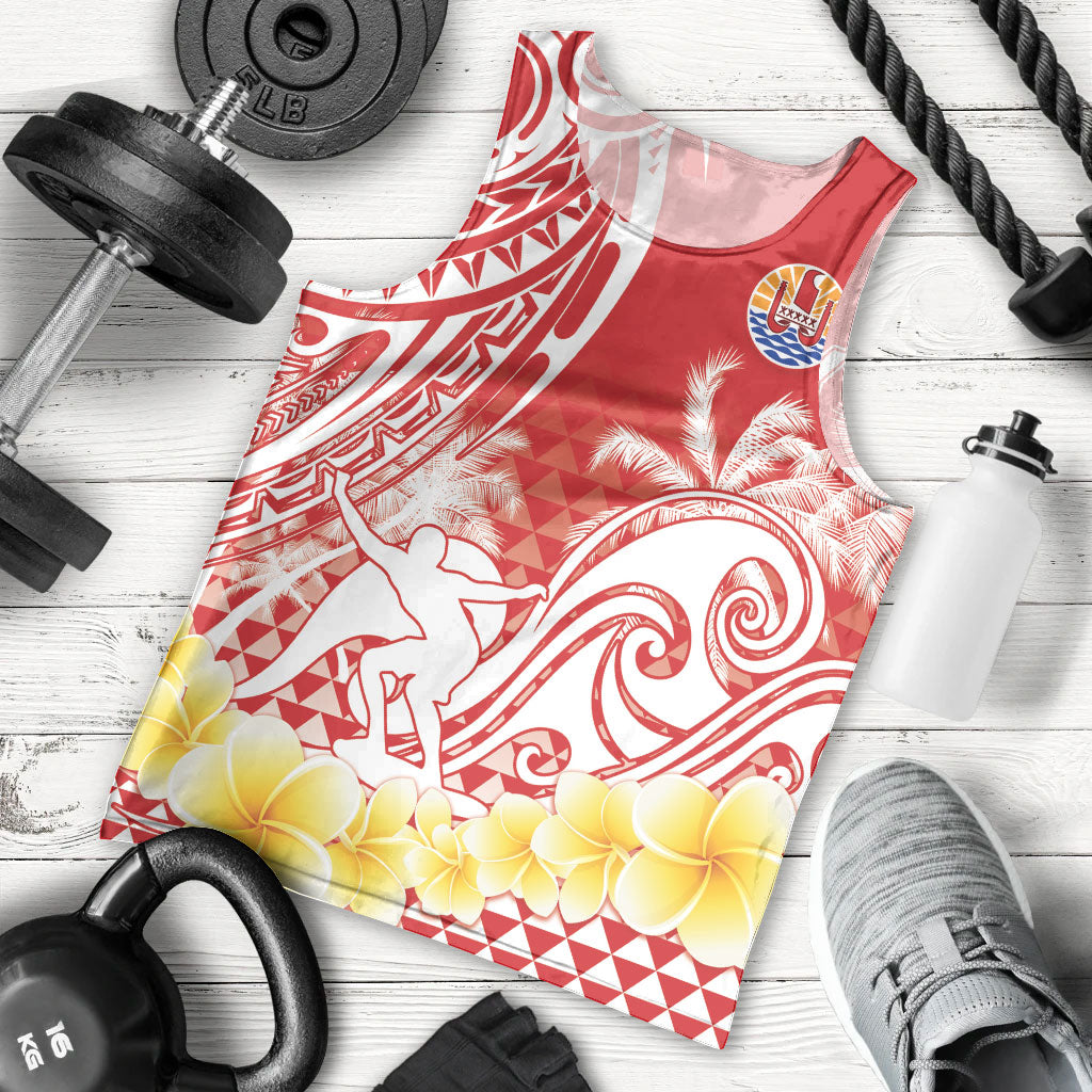 Personalised Tahiti Surfing Men Tank Top Polynesian Style LT05 - Polynesian Pride