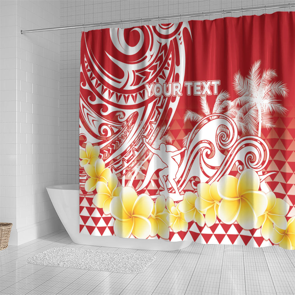 Personalised Tahiti Surfing Shower Curtain Polynesian Style LT05 - Polynesian Pride