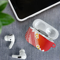 Tahiti Plumeria Tribal Pattern AirPods Case Wave Style Red LT05 - Polynesian Pride