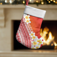 Tahiti Plumeria Tribal Pattern Christmas Stocking Wave Style Red LT05 Set of 2 Red - Polynesian Pride