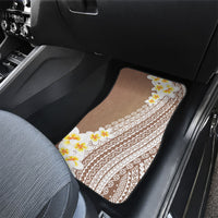 Tahiti Plumeria Tribal Pattern Car Mats Wave Style Brown LT05 - Polynesian Pride