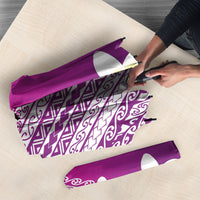 Tahiti Plumeria Tribal Pattern Umbrella Wave Style Purple LT05 - Polynesian Pride