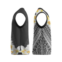 Tahiti Plumeria Tribal Pattern Christmas Knitted V-Neck Vest Wave Style Black LT05 - Polynesian Pride