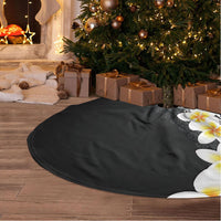 Tahiti Plumeria Tribal Pattern Tree Skirt Wave Style Black LT05 - Polynesian Pride